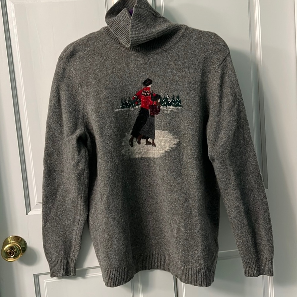 Lauren Ralph Lauren winter scene lambs wool sweater